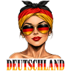 Deutschland Retro Flagge Portrait