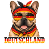 Deutschland-Hund mit Flaggen-Sonnenbrille