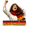 Deutschland Jubel im Retro-Stil