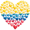 Drapeau colombien Cœurs Colombie