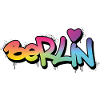 Berlin Graffiti Regenbogen Schrift