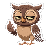 Naughty Owl Gesture Cartoon