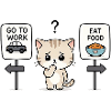 Katzendilemma: Arbeit oder Mahlzeit