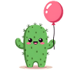 Cactus avec ballon
