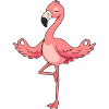 Flamingo beim Yoga