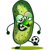 Lustige Fußballgurken
