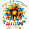 Autismus-Sonnenblumen-Bewusstsein | Buntes Geschenk