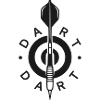 Dart Logodesign mit Pfeil und Bullseye