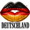 Lippen mit Deutschland-Flagge
