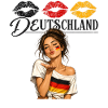 Deutschland Flaggenlippen Kunst