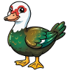 Bunte Cartoon-Ente