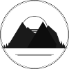 Mountain Silhouette Circle Badge