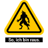 So, ich bin raus. Werwolf Warnschild