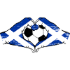 Scotland flag hands heart shape used