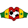 Senegal Flag Hands Heart Shape