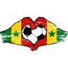 Senegal flag hands heart shape used