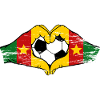 Cameroon Flag Hands Heart Shape Used
