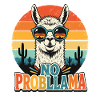 No Probllama Llama Humor Shirt
