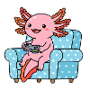 Couch Gaming Axolotl