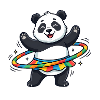 Rainbow Panda Hula-Hoop