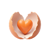 Heart in Broken Eggshell