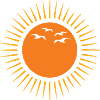 Sun and birds
