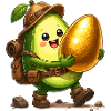 Avocado Adventurer with Golden Found