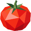 Geometric Tomato – Modern Vegetable Motif