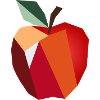 Geometric Apple–Minimalist Fruit Design
