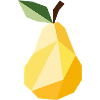 Geometric Pear – Modern Fruit Motif