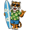 Surftiger im Hawaii-Hemd
