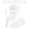 Epictetus smoking cigarette portrait design