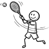 Tennis Tennis Player Stick Figure