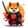 Shiba Inu Samurai in Rüstungs-Design