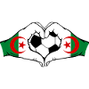 Algeria Flag Hands Heart Shape Football