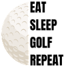 Eat Sleep Golf Repeat – Golfslogan