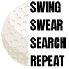 Swing Swear Search Repeat - Golfslogan