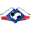 Czech Republic Flag Football Heart
