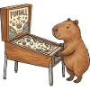 Bear à la table de flipper
