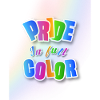 Pride in rainbow colours