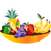 Geometric Fruit Still Life – Fruit Bowl
