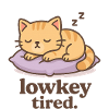 Chat Fatigué Discret