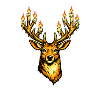Weihnachtshirsch mit Kerzen
