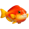 Feuriger Goldfisch Pop-Art