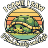 I came saw left scared turtle