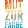 Mut zur Farbe Retro-Blockschrift