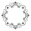 Romantischer Ornamentrahmen schwarz - Wunschtext