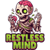 Restless Mind Skeleton Psychology Skull Macabre