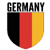 Black-red-gold shield design