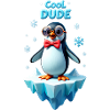 Cool Dude Pinguin auf Eisblock